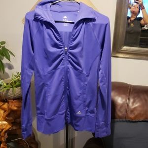 Adidas purple zip up jacket size medium